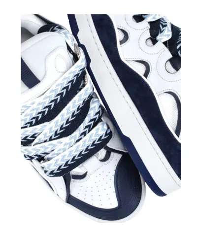 Lanvin Curb Lace-up Sneakers In White