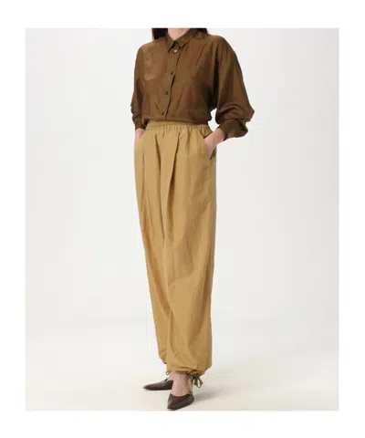 Philosophy Di Lorenzo Serafini Wide Leg Drawstring Pants In Yellow