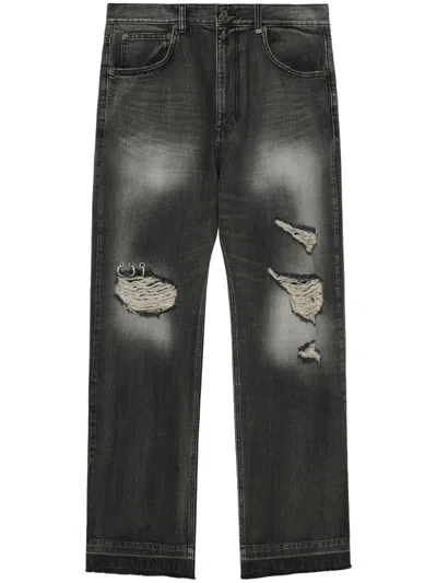 We11 Done Logo-patch Jeans In Black