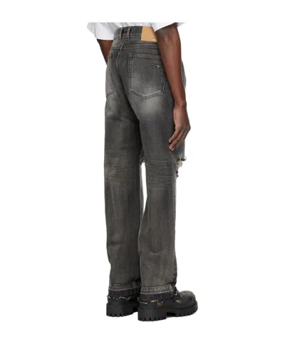 We11 Done Logo-patch Jeans In Black