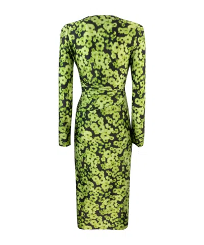 Philosophy Di Lorenzo Serafini Floral Print Jersey Dress In Green