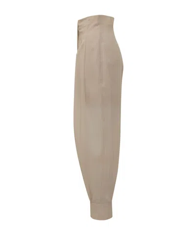 Philosophy Di Lorenzo Serafini Voile Stitched Carrot Pants In Brown