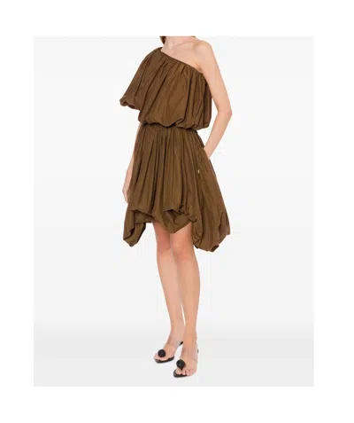 Philosophy Di Lorenzo Serafini Puff Midi Skirt In Brown