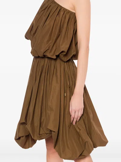 Philosophy Di Lorenzo Serafini Puff Midi Skirt In Brown