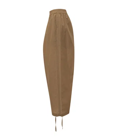Philosophy Di Lorenzo Serafini Wide Leg Drawstring Pants In Brown