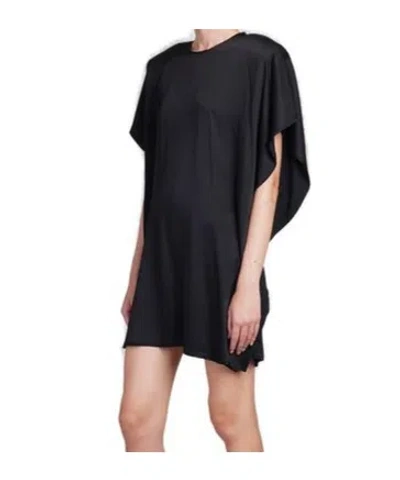 Stella Mccartney Draped Jersey Mini Dress In Black