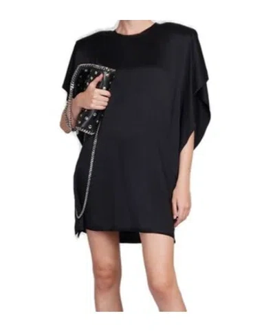 Stella Mccartney Draped Jersey Mini Dress In Black