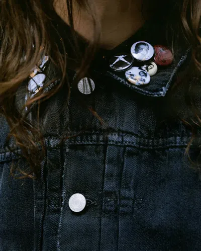Enfants Riches Deprimes Black Type Vii Pin Assemblage Denim Jacket In Gray