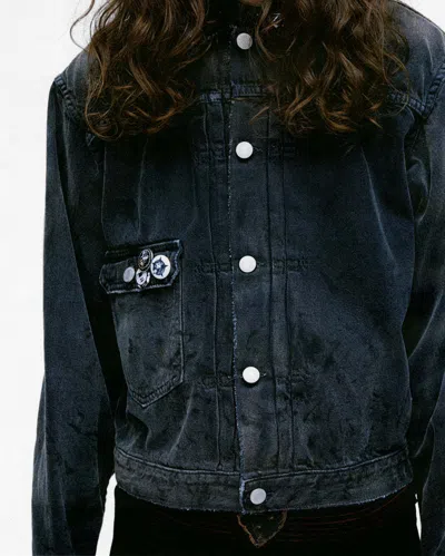 Enfants Riches Deprimes Black Type Vii Pin Assemblage Denim Jacket In Gray