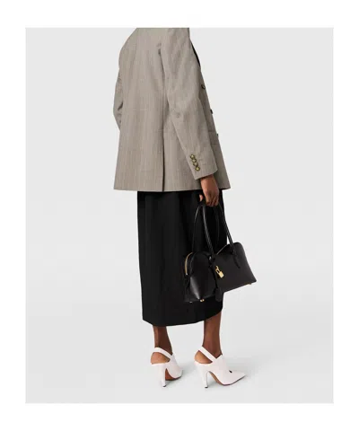 Stella Mccartney Ruched Wrapped Midi Skirt In Black