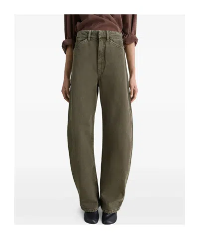 Lemaire Jeans With Belt Loops In Green