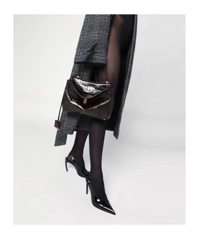 Balenciaga Small Rodeo Bag In Crocodile-effect