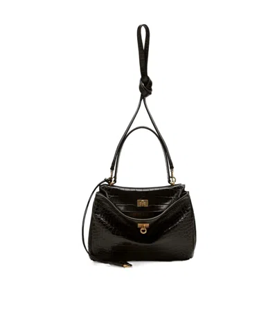 Balenciaga Small Rodeo Bag In Crocodile-effect