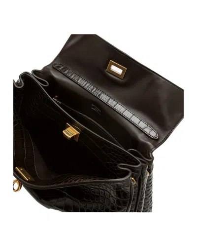 Balenciaga Small Rodeo Bag In Crocodile-effect