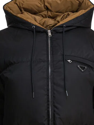 Prada Long-sleeved Hooded Cotton Coat