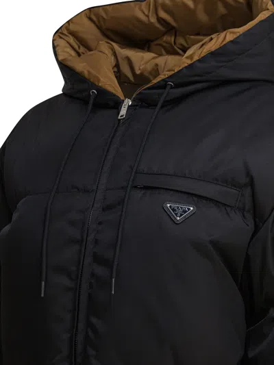 Prada Long-sleeved Hooded Cotton Coat