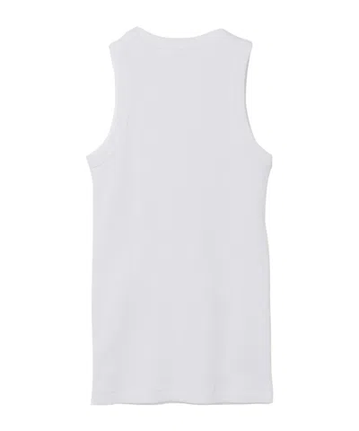 Sacai Embroidered-logo Tank Top In White