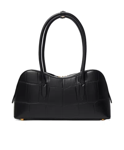 Stella Mccartney Croc-embossed Shoulder Bags Padlock Detail