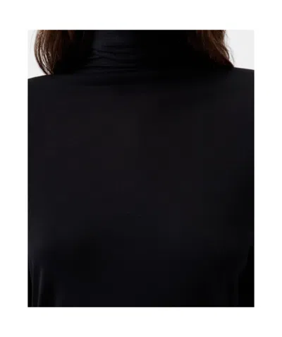 Jacquemus Short Dress With Asymmetric Hem And Ruched Detailing In Black