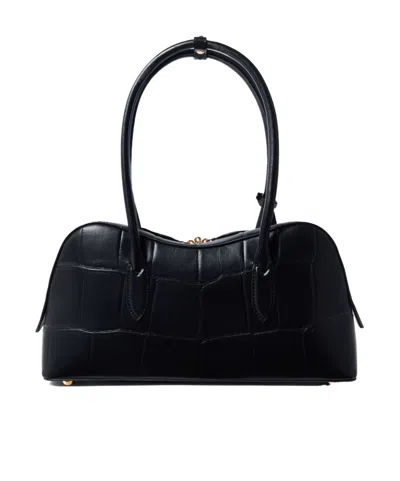 Stella Mccartney Croc-embossed Shoulder Bags Padlock Detail
