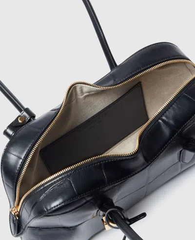 Stella Mccartney Croc-embossed Shoulder Bags Padlock Detail