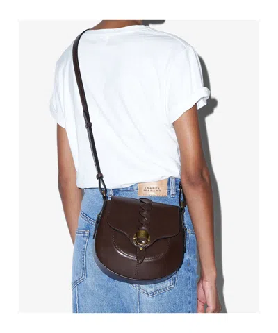Isabel Marant Altay Small Leather Shoulder Bag In Brown