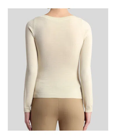 Etro Wool-blend Jacquard Sweater In White