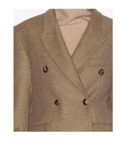 Isabel Marant Isidora Flecked Wool Coat In Brown