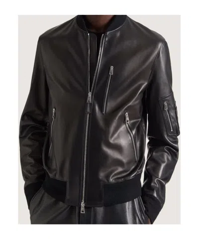 Givenchy Aviator Jacket In Leather In Black