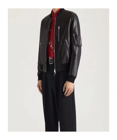 Givenchy Aviator Jacket In Leather In Black