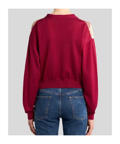 Etro Cropped Cardigan With Printed Insert