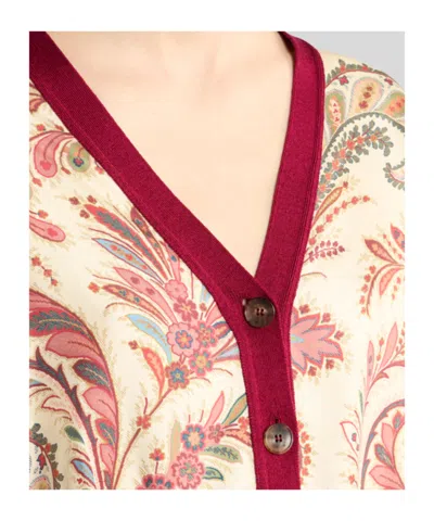 Etro Cropped Cardigan With Printed Insert
