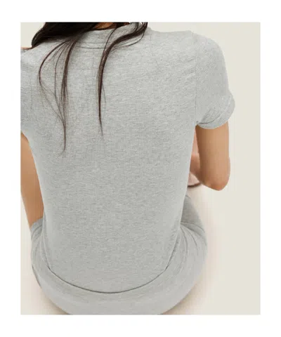 Miu Miu Short Sleeve T-shirt In Gray