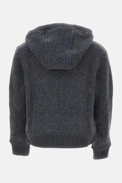 Thom Browne Zip Up Hoodie In Wool