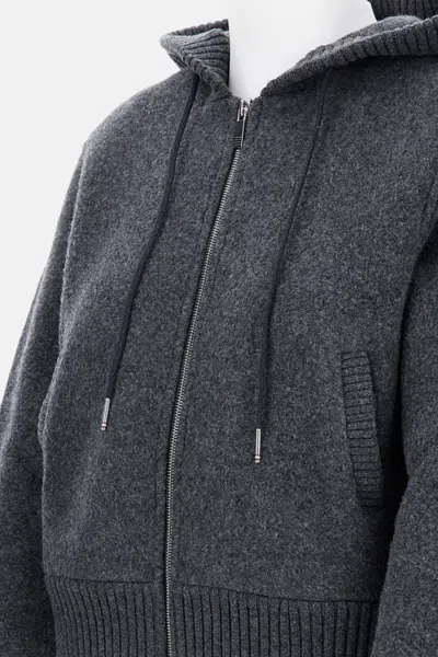 Thom Browne Zip Up Hoodie In Wool