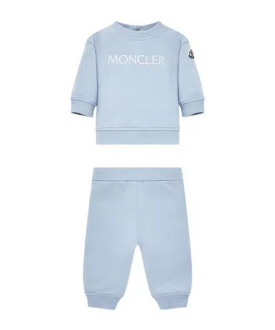 Moncler Long-sleeved Sweatshirt Set In Blue