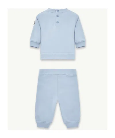 Moncler Long-sleeved Sweatshirt Set In Blue