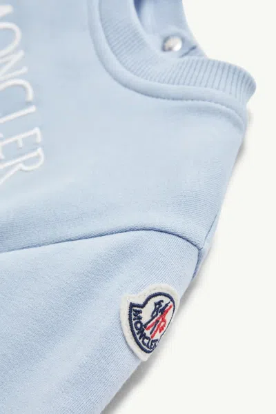 Moncler Long-sleeved Sweatshirt Set In Blue
