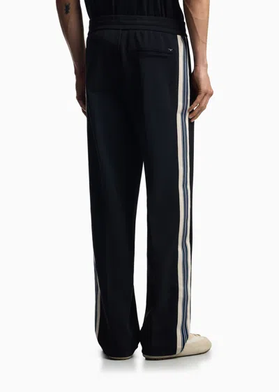 Emporio Armani Elastic Waist Sweatpants In Black