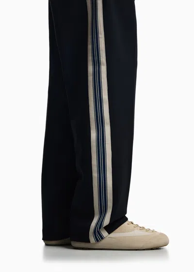 Emporio Armani Elastic Waist Sweatpants In Black