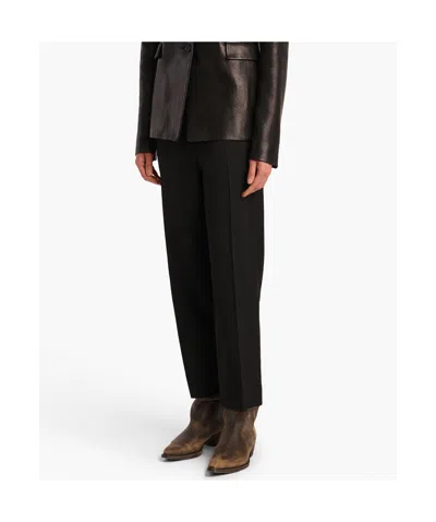 Khaite Cambie Straight-leg Pants In Black
