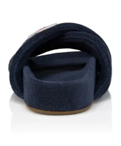 Christian Louboutin Bizzu Logo Patch Slide Sandal In Blue