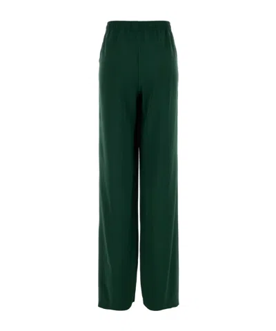 Ermanno Scervino Trousers Elastic Waistband Wide Leg In Green