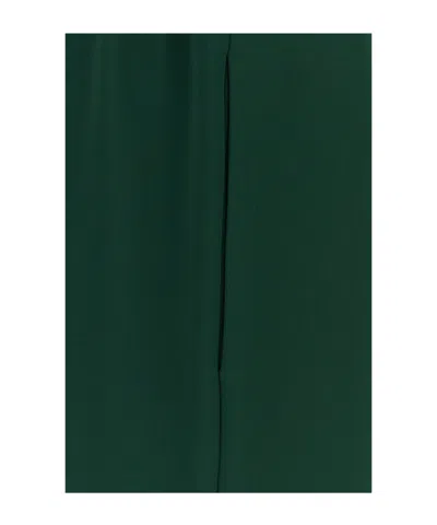 Ermanno Scervino Trousers Elastic Waistband Wide Leg In Green