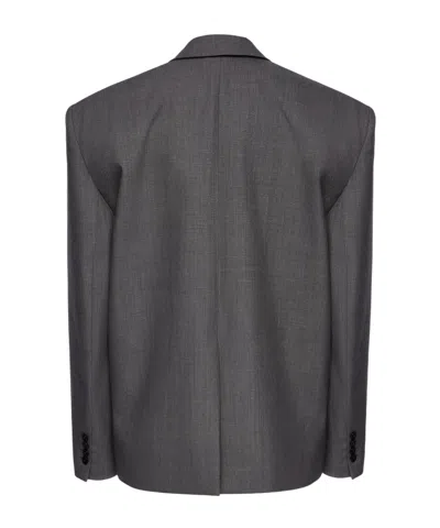 Magda Butrym Oversized Tuxedo Blazer In Grey In Gray