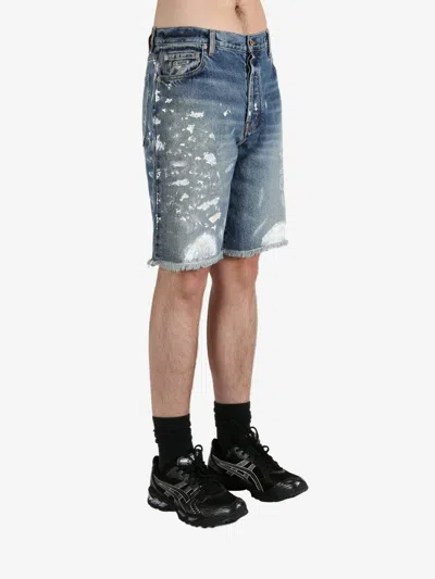 Gallery Dept. Denim Shorts With Belt Loops In Blue