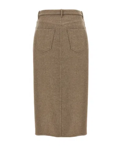 Brunello Cucinelli Wrapped Skirts Beige In Brown