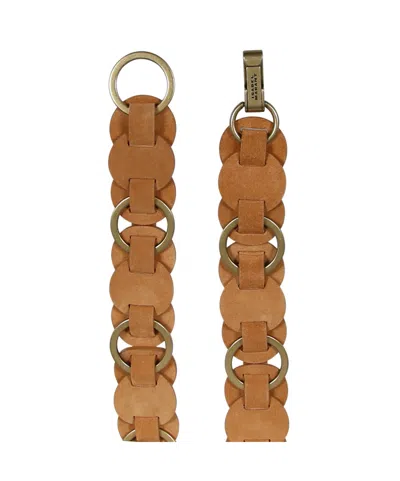 Isabel Marant Lota Leather Circle-link Belt In Brown
