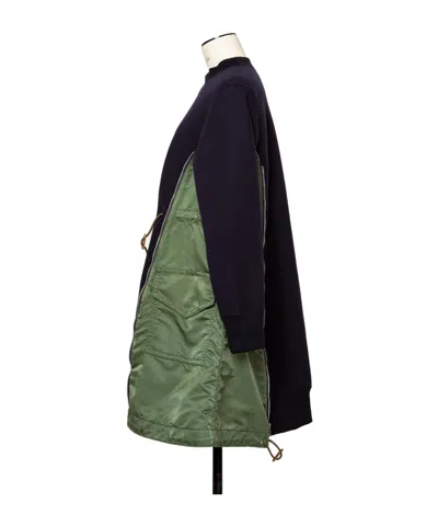 Sacai Multicolor Sponge Dress In Green