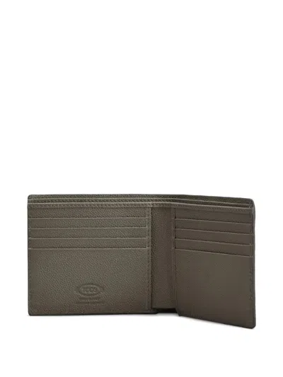 Tod's Textured Finish Modern Design Wallet In Gray